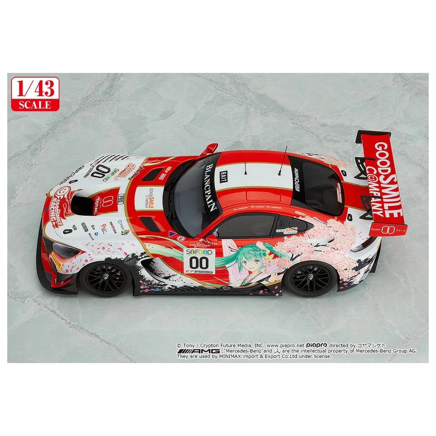 Hatsune Miku GT Project Vozilo 1/43 Good Smile Hatsune Miku AMG 2017 SPA24H Ver. 11 cm fotografija izdelka