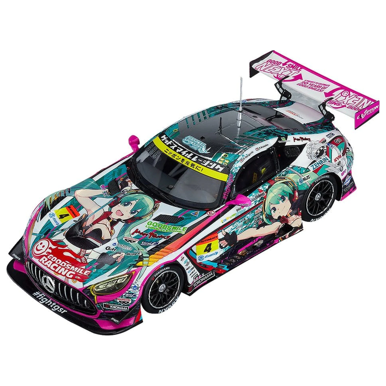 Hatsune Miku GT Project Vozilo 1/43 Good Smile Hatsune Miku AMG 2020 SUPER GT Okayama Test Ver. 11 cm fotografija izdelka