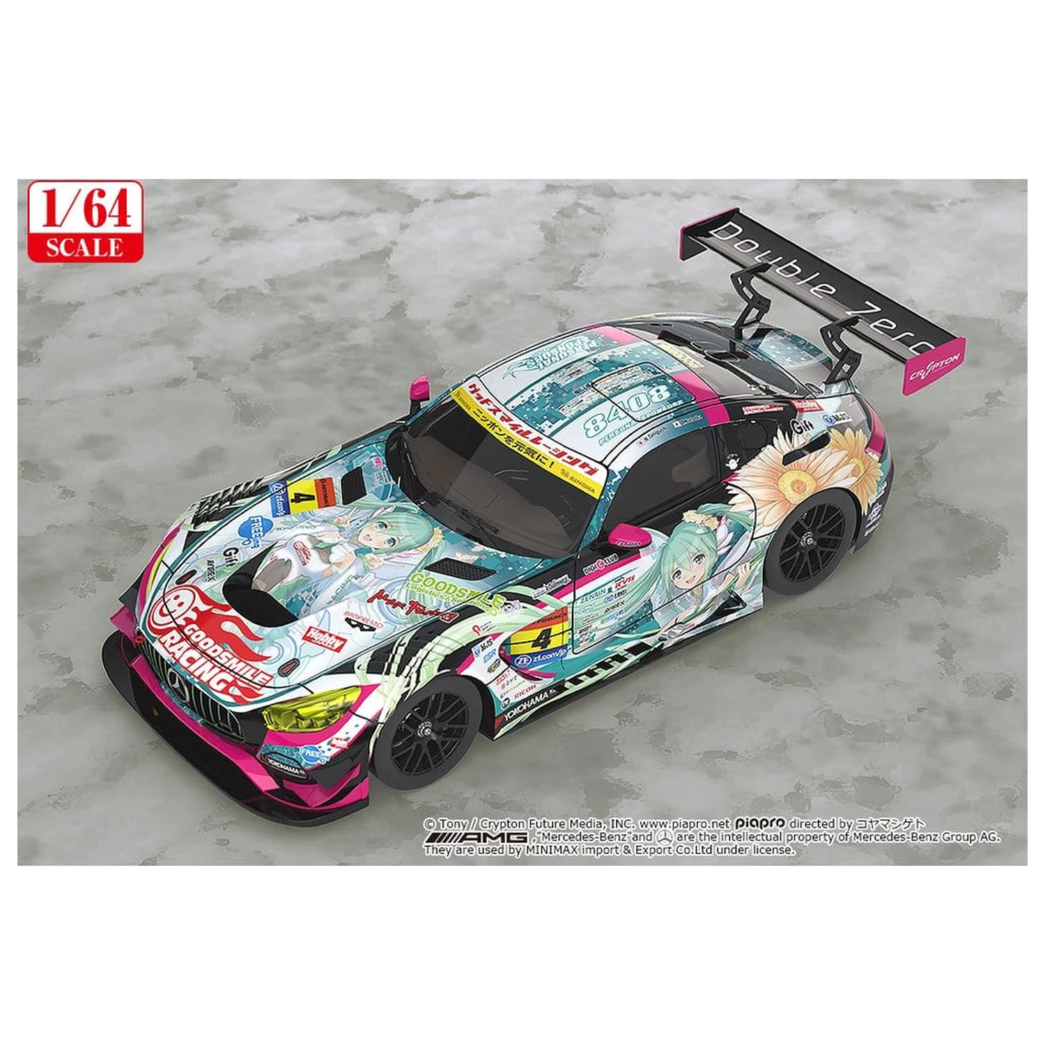Hatsune Miku GT Project Vozilo 1/64 Good Smile Hatsune Miku AMG 2017 Super GT Ver. 7 cm fotografija izdelka