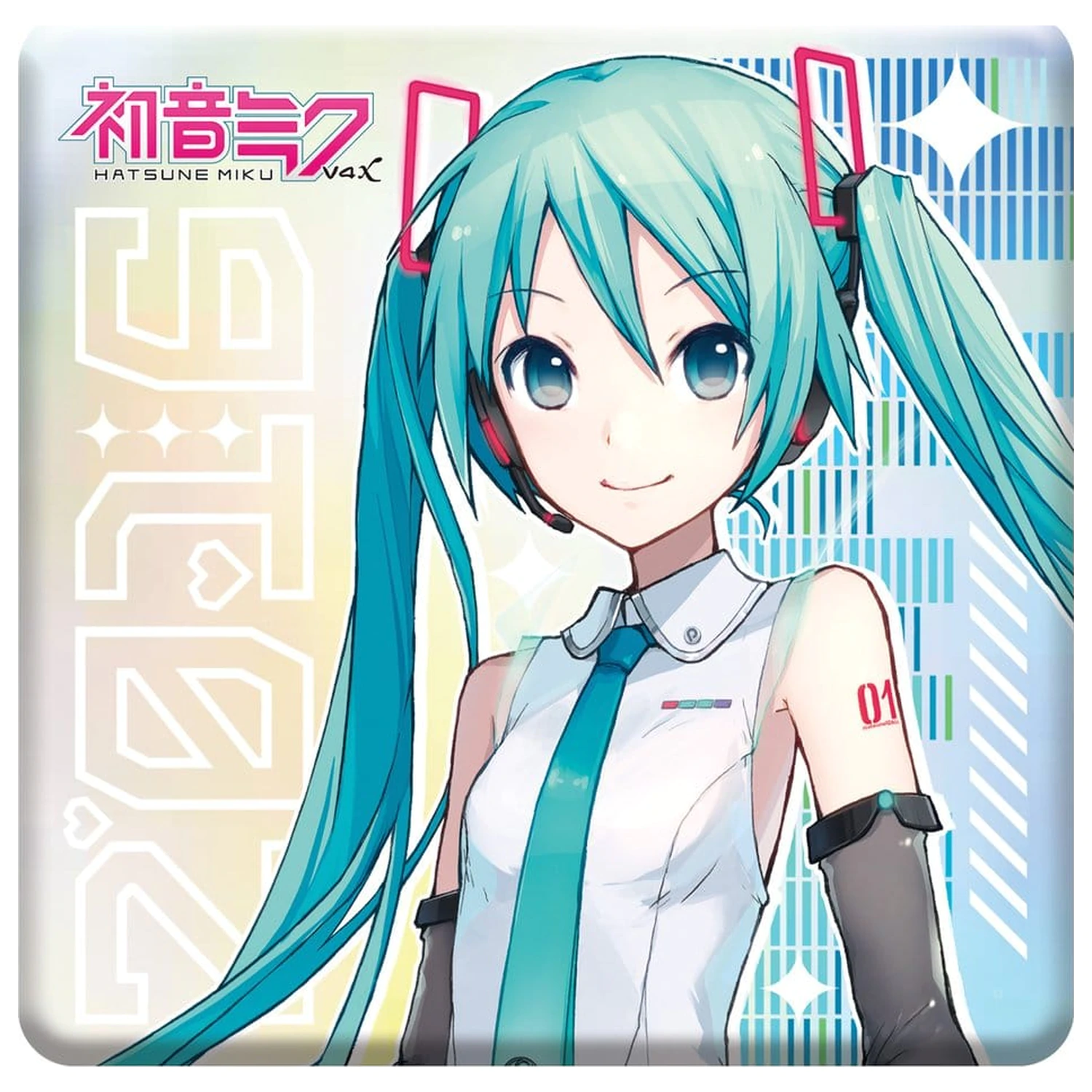 Hatsune Miku holografska značka V4X 10. obletnica Rainbow Limited Edition 8 cm fotografija izdelka