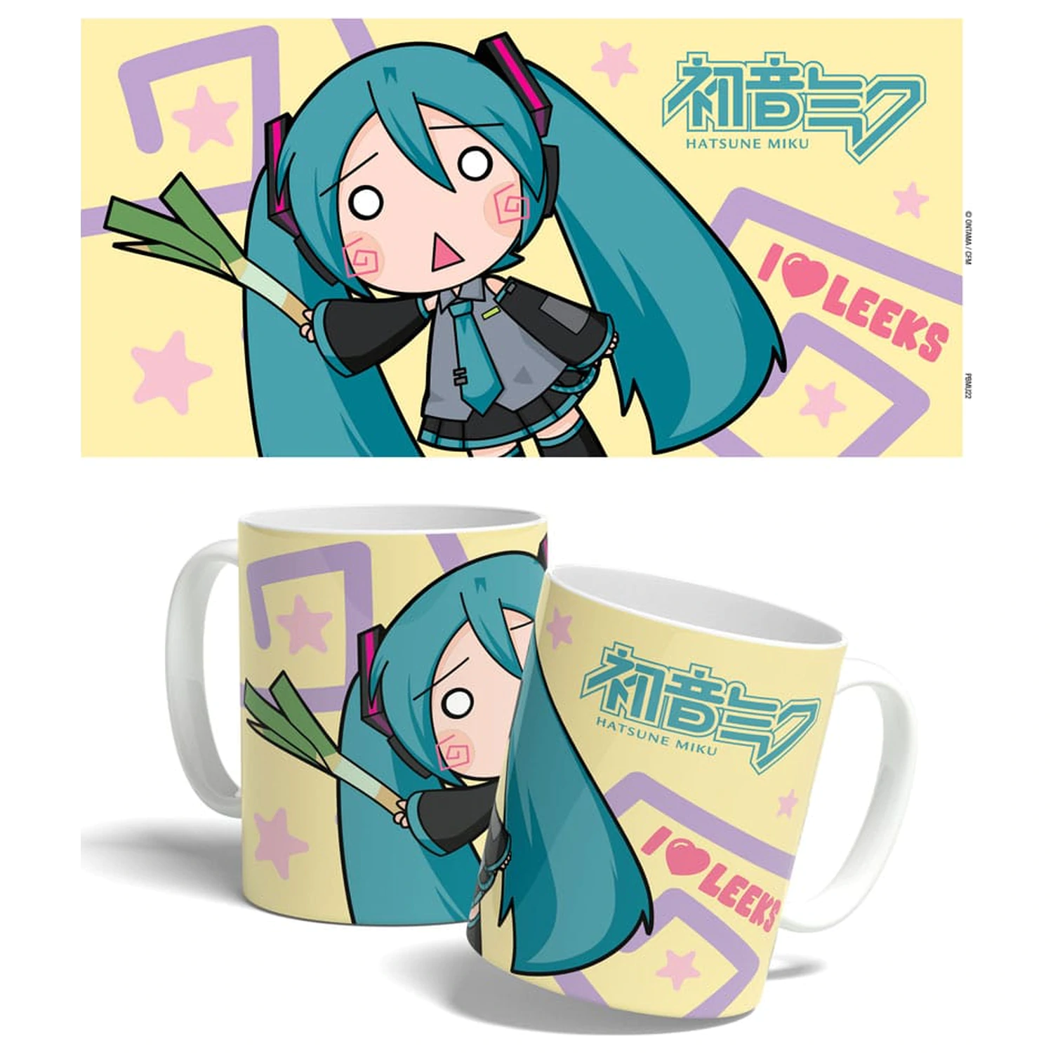 Hatsune Miku skodelica Miku Chibi Leek Girl 325 ml fotografija izdelka