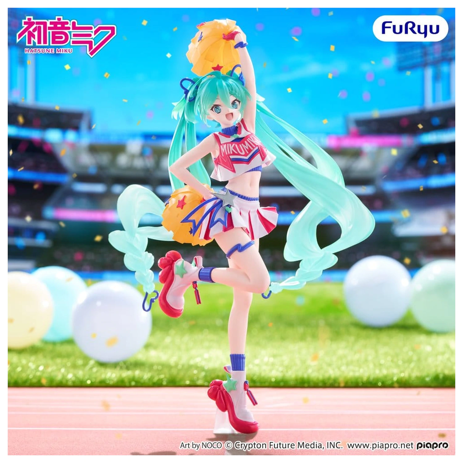 Hatsune Miku Muchute PVC figura, cheerleader verzija, 22 cm fotografija izdelka