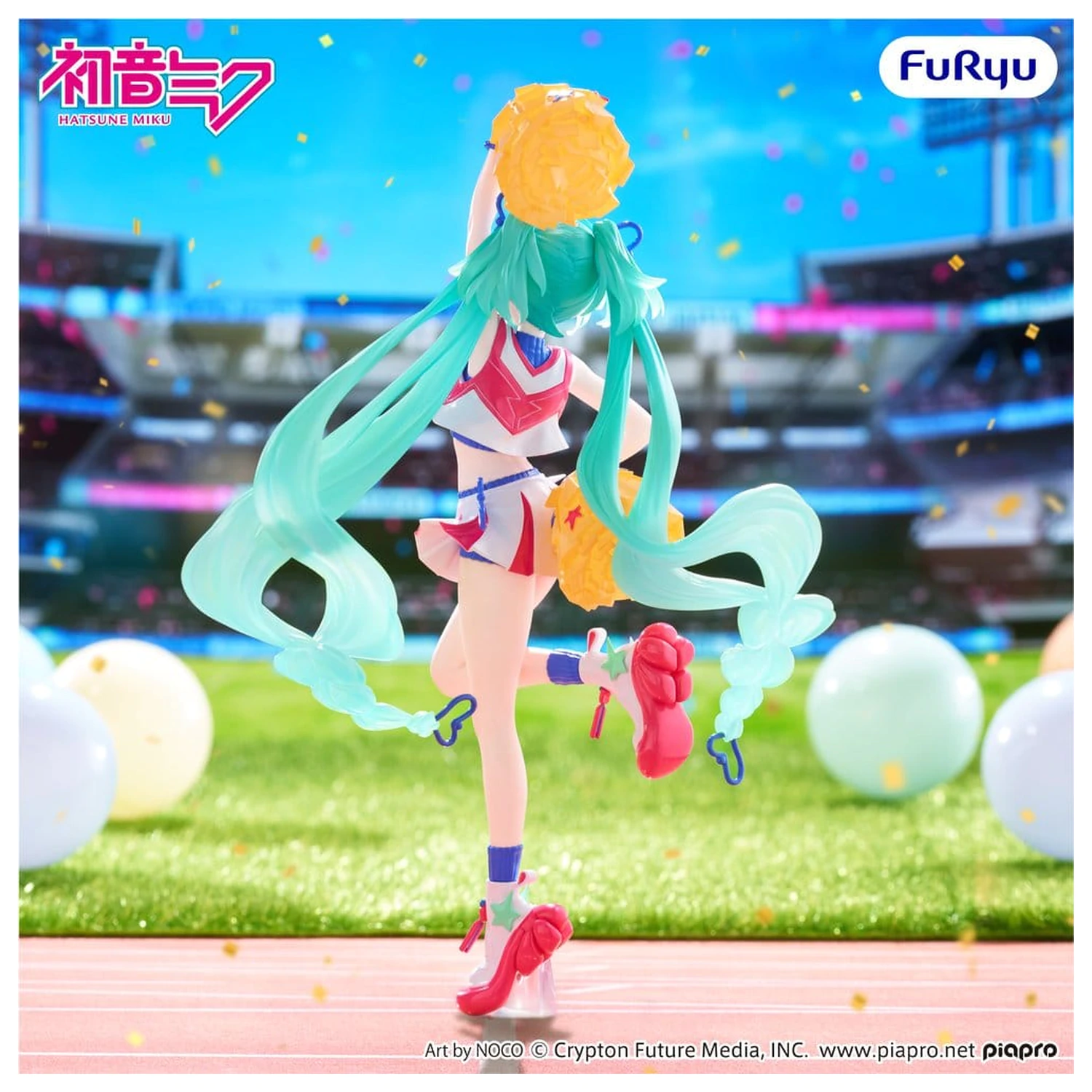 Hatsune Miku Muchute PVC figura, cheerleader verzija, 22 cm fotografija izdelka