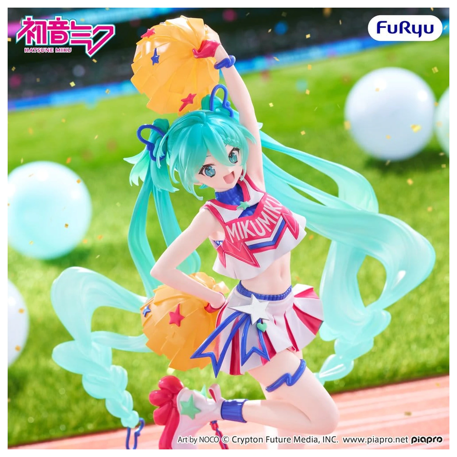 Hatsune Miku Muchute PVC figura, cheerleader verzija, 22 cm fotografija izdelka