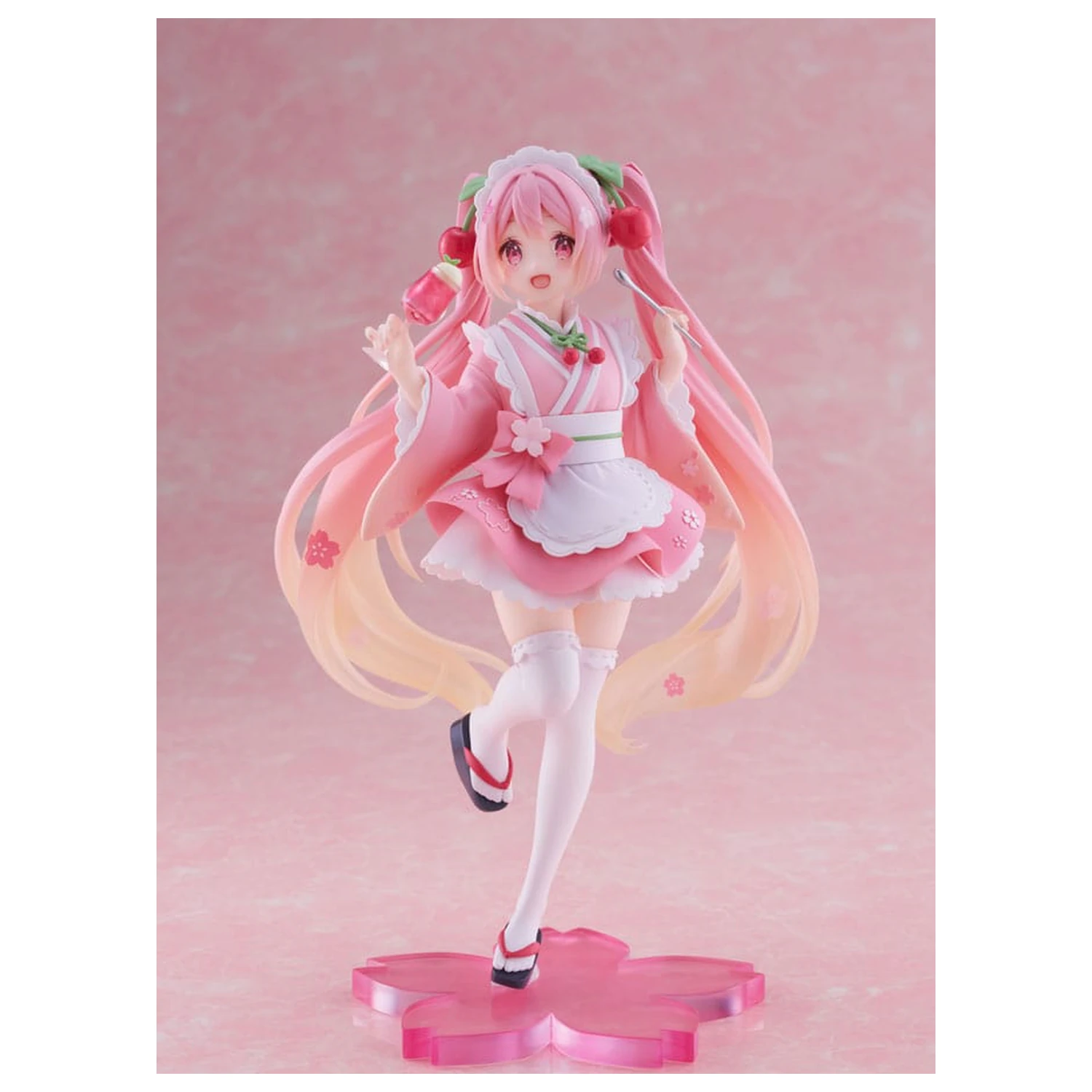 Hatsune Miku PVC kip Newley Written Sakura Miku Japanese Cafe Ver. Reissue 18 cm fotografija izdelka