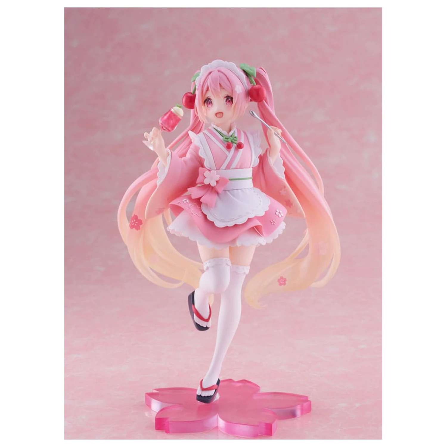 Hatsune Miku PVC kip Newley Written Sakura Miku Japanese Cafe Ver. Reissue 18 cm fotografija izdelka