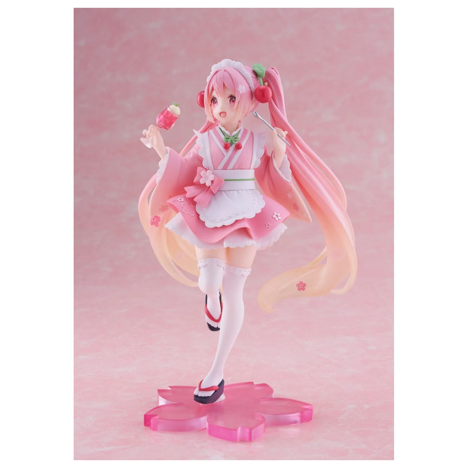 Hatsune Miku PVC kip Newley Written Sakura Miku Japanese Cafe Ver. Reissue 18 cm fotografija izdelka