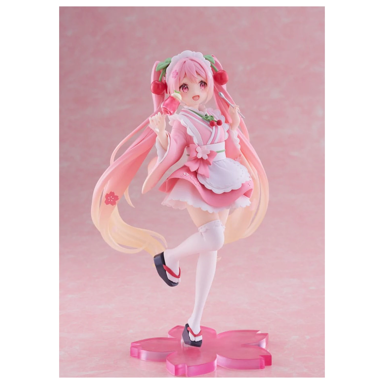 Hatsune Miku PVC kip Newley Written Sakura Miku Japanese Cafe Ver. Reissue 18 cm fotografija izdelka