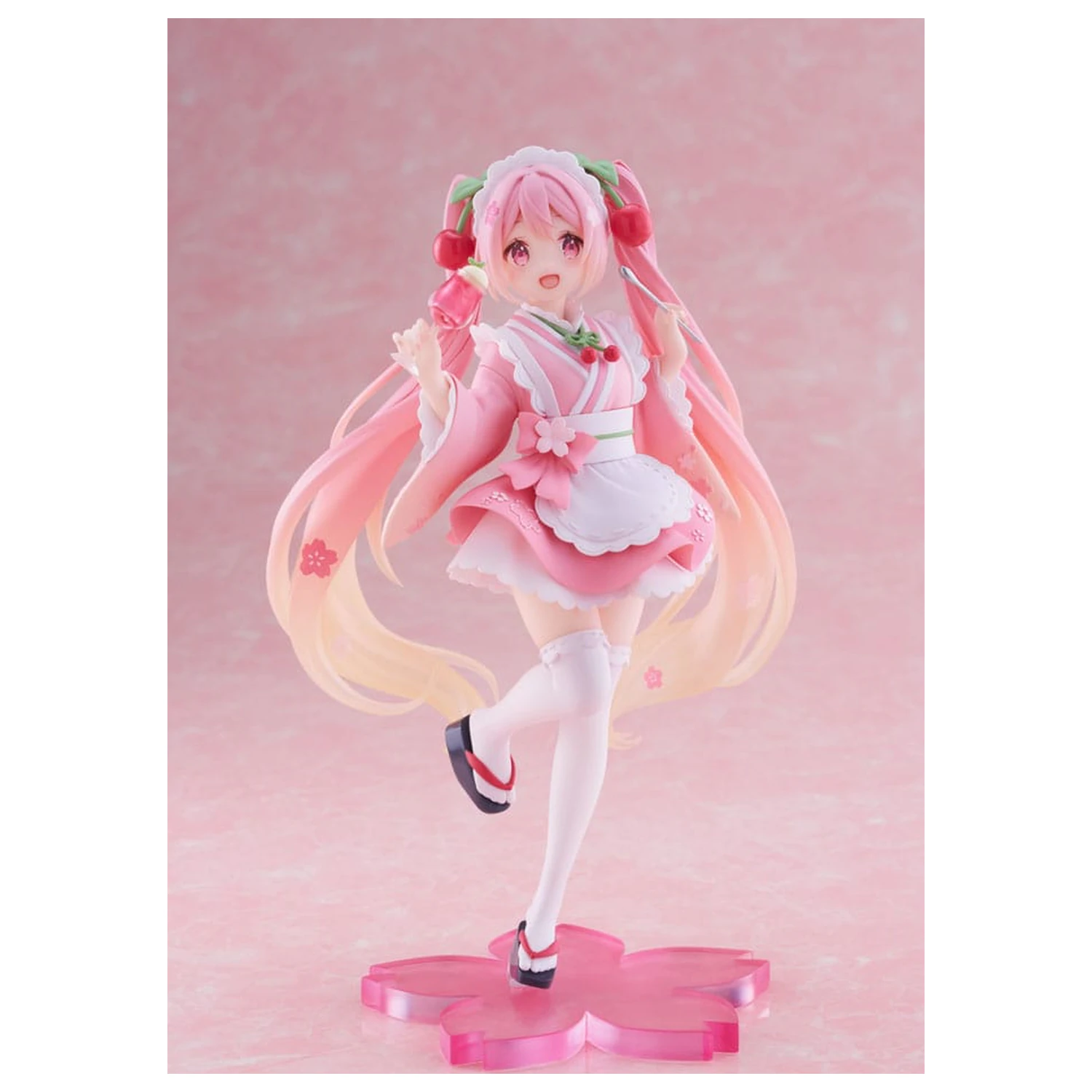 Hatsune Miku PVC kip Newley Written Sakura Miku Japanese Cafe Ver. Reissue 18 cm fotografija izdelka