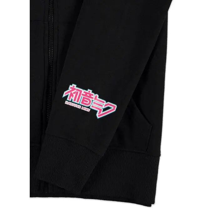 Hatsune Miku pulover s kapuco na zadrgo črn fotografija izdelka