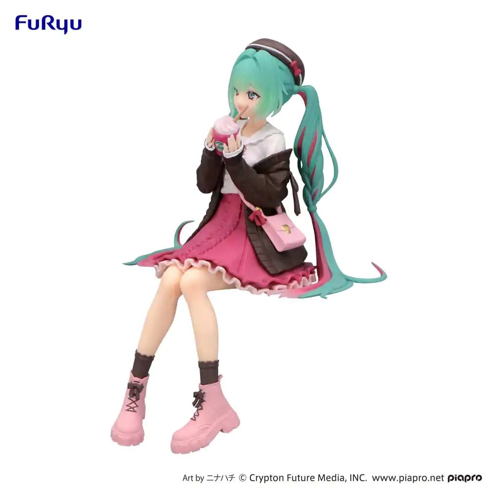 Hatsune Miku držalo za testenine PVC figura Jesenski Zmenek Roza Barva Različica 14 cm fotografija izdelka