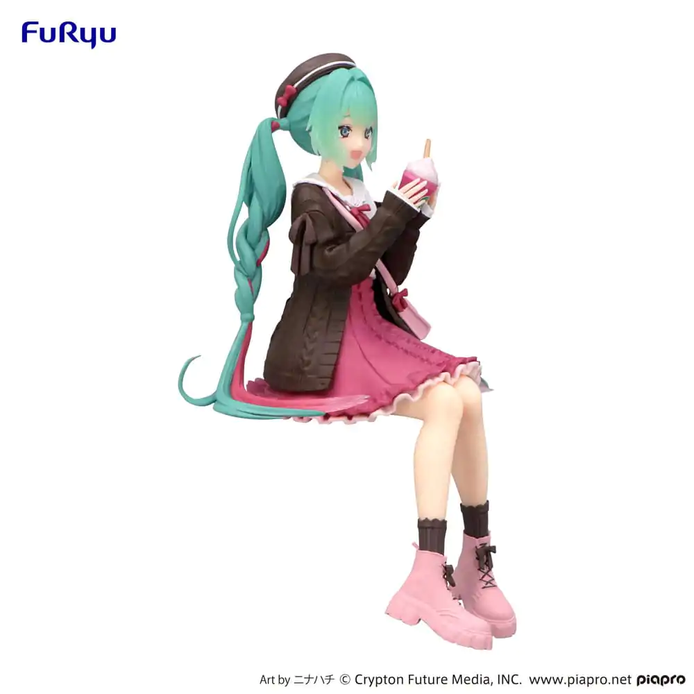 Hatsune Miku držalo za testenine PVC figura Jesenski Zmenek Roza Barva Različica 14 cm fotografija izdelka