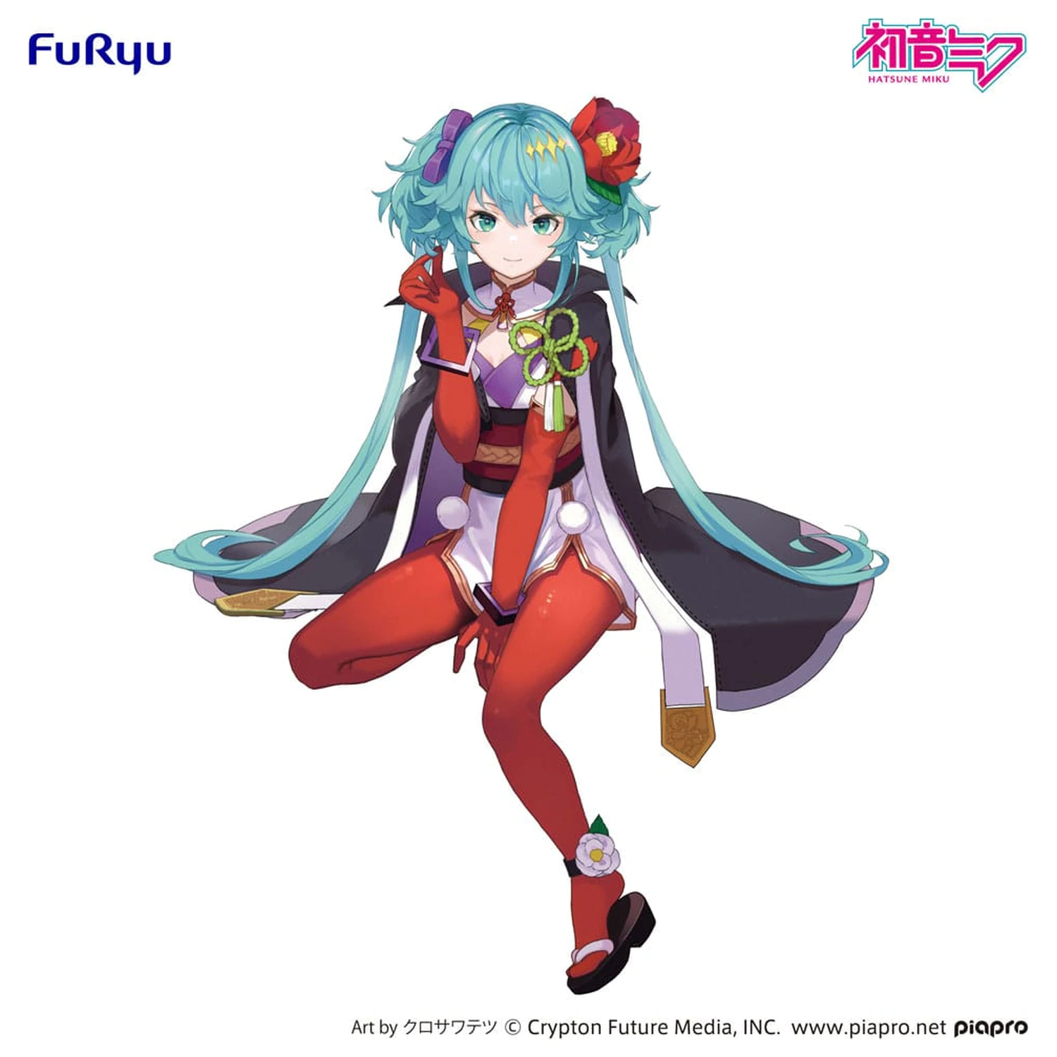 Hatsune Miku Noodle Stopper PVC kip Cvetna vila kamelija 15 cm fotografija izdelka