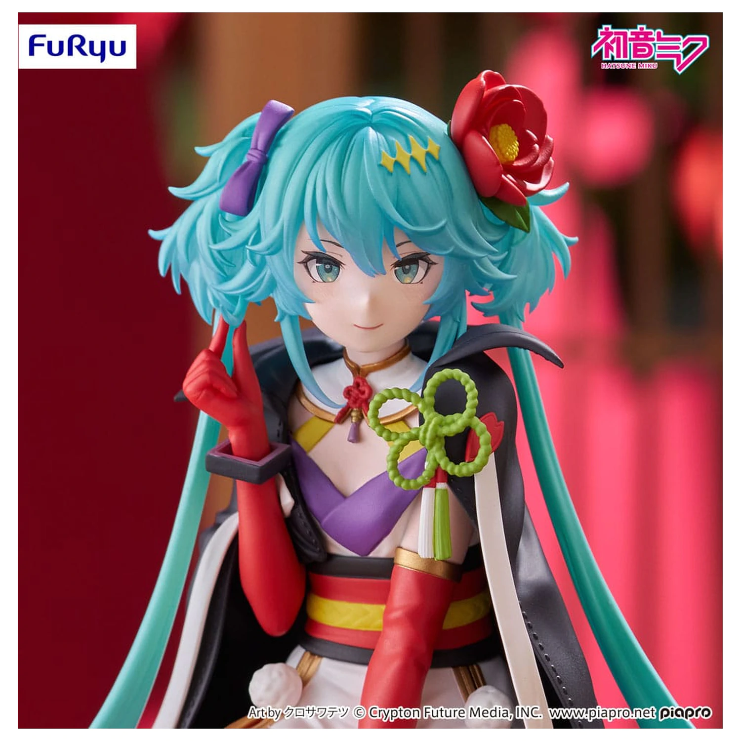 Hatsune Miku Noodle Stopper PVC kip Cvetna vila kamelija 15 cm fotografija izdelka
