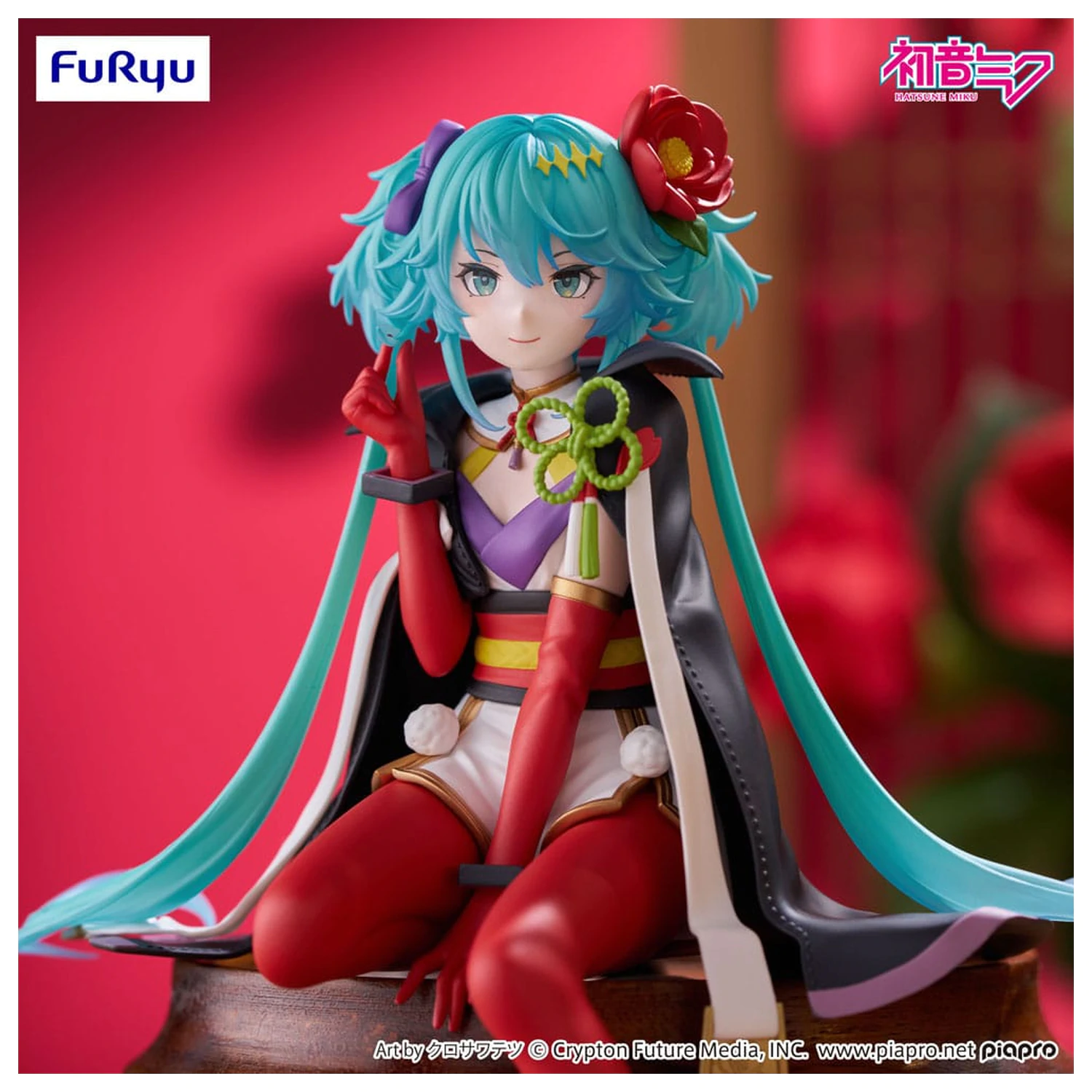 Hatsune Miku Noodle Stopper PVC kip Cvetna vila kamelija 15 cm fotografija izdelka