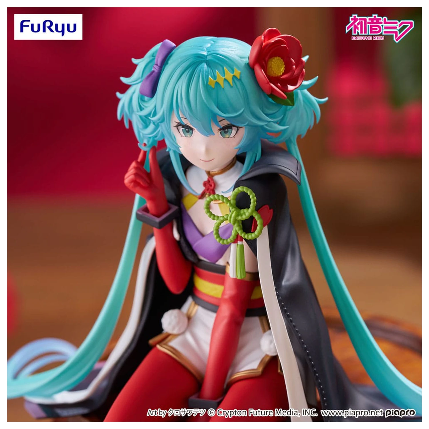 Hatsune Miku Noodle Stopper PVC kip Cvetna vila kamelija 15 cm fotografija izdelka