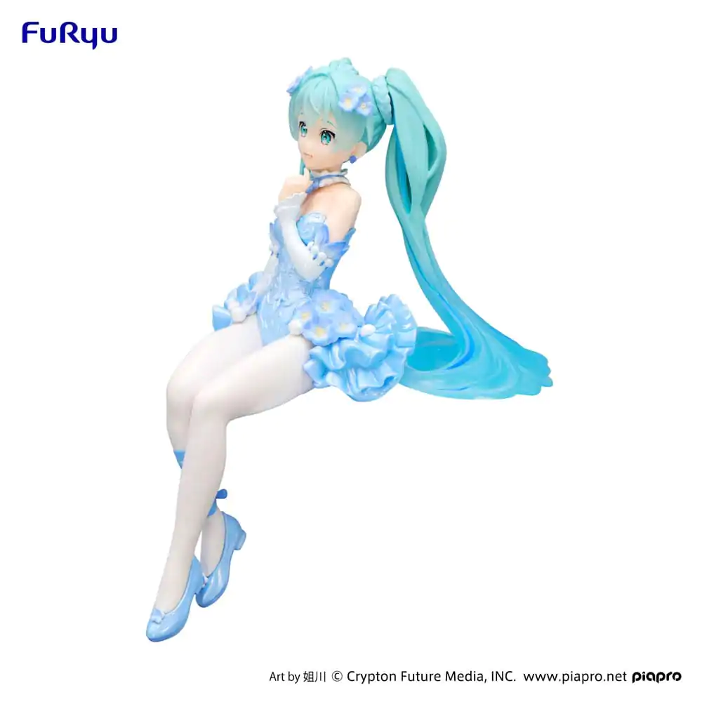 Hatsune Miku držalo za rezance PVC figura Flower Fairy Nemophila Pail Blue Color Ver. 15 cm fotografija izdelka