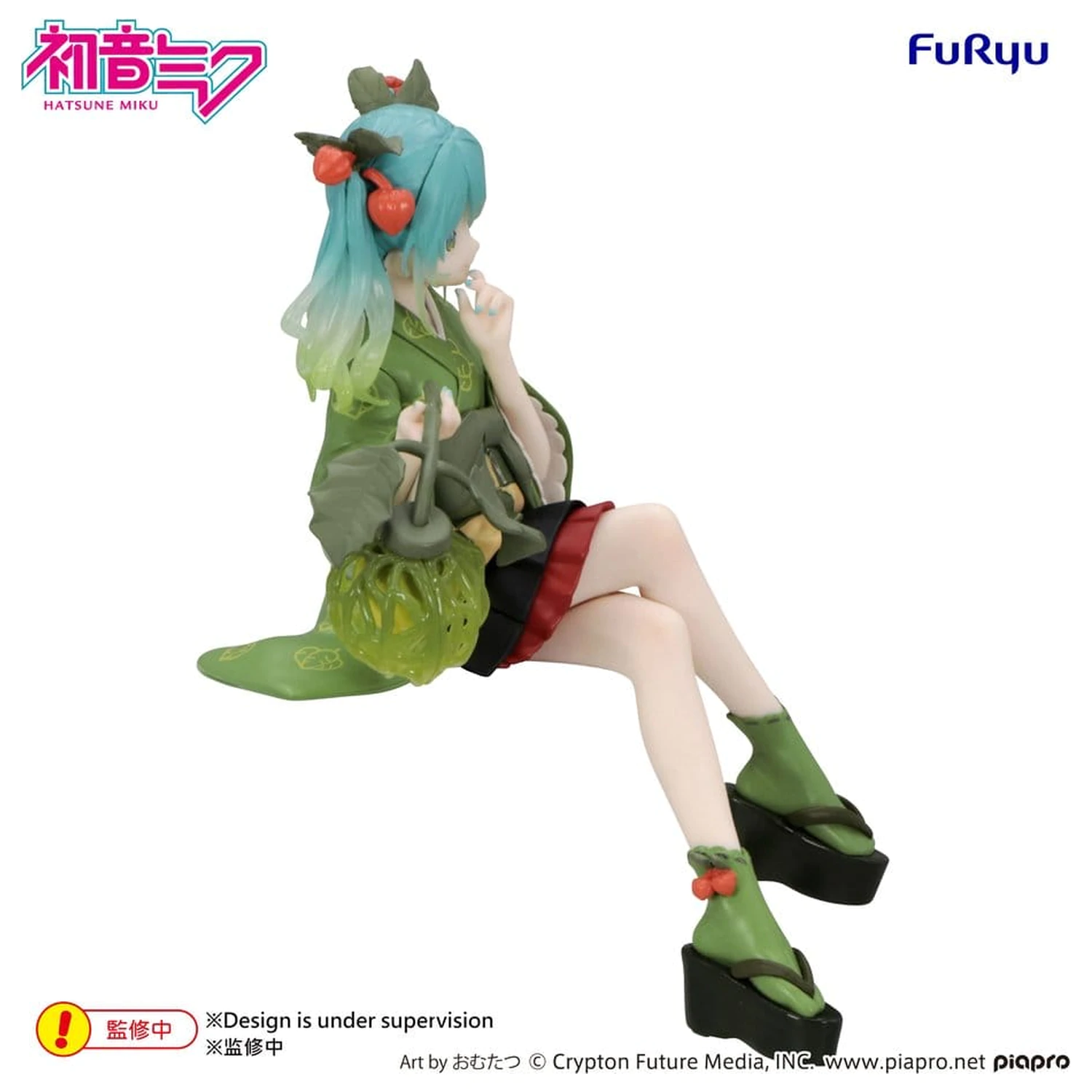 Hatsune Miku Noodle Stopper PVC Figura Cvetna Vila Zimska Češnja Zelena Barva Ver. 15 cm fotografija izdelka