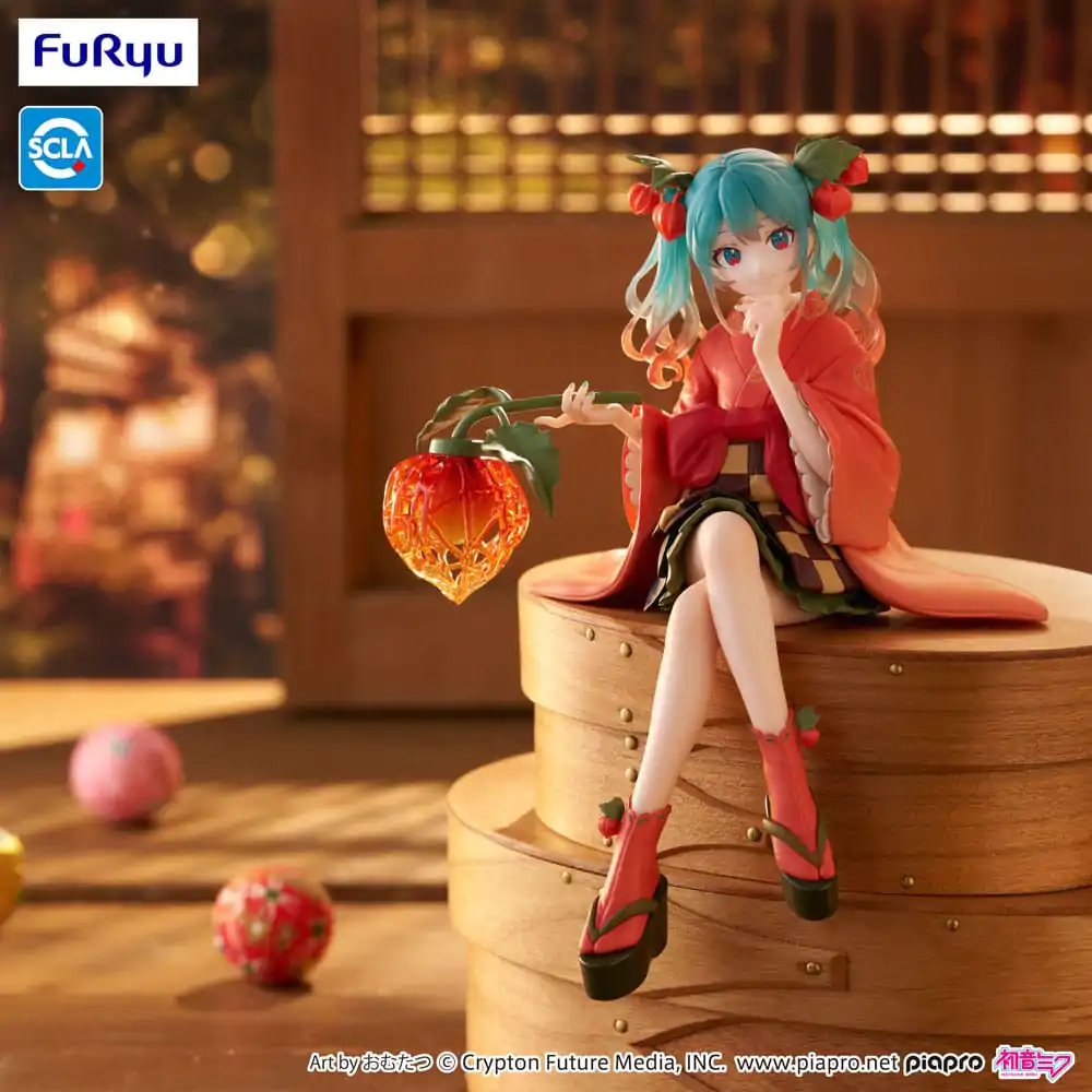 Hatsune Miku držalo za rezance PVC Kip Vila Cvetlična Zimsko Češnja 15 cm fotografija izdelka