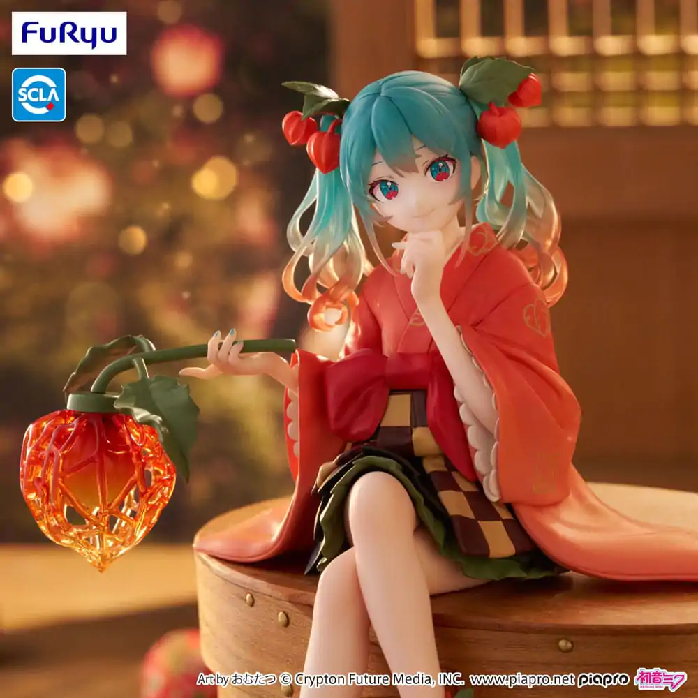 Hatsune Miku držalo za rezance PVC Kip Vila Cvetlična Zimsko Češnja 15 cm fotografija izdelka