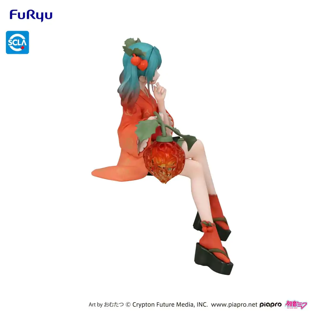 Hatsune Miku držalo za rezance PVC Kip Vila Cvetlična Zimsko Češnja 15 cm fotografija izdelka