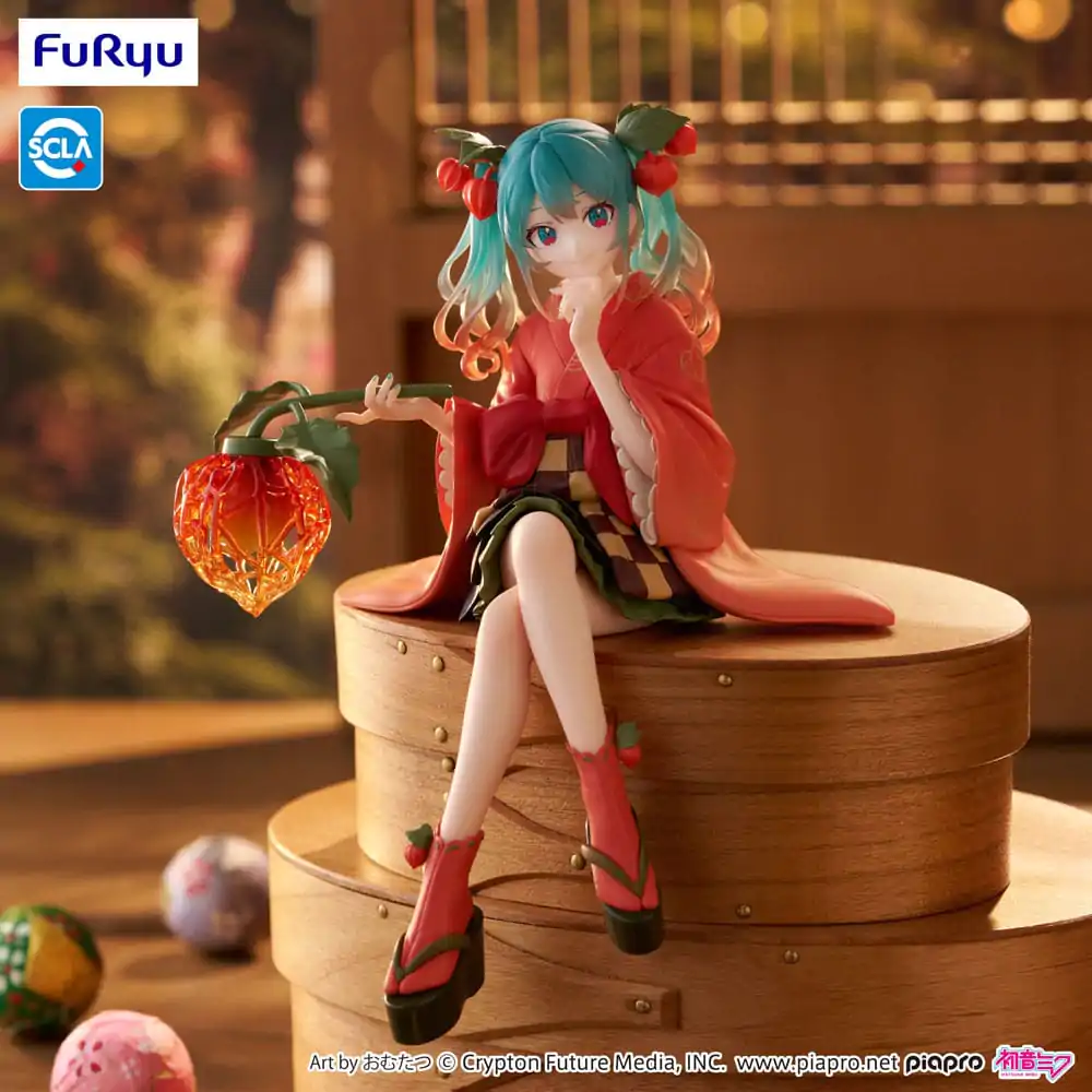 Hatsune Miku držalo za rezance PVC Kip Vila Cvetlična Zimsko Češnja 15 cm fotografija izdelka