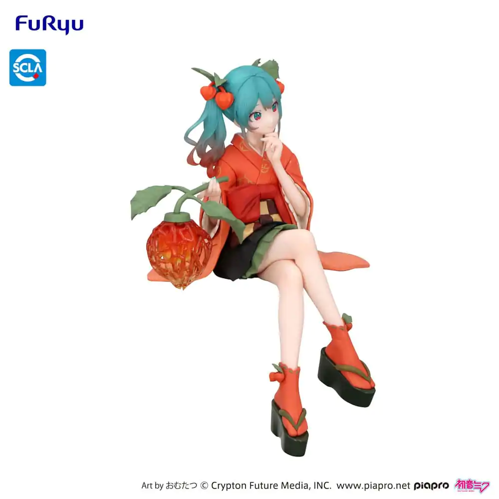Hatsune Miku držalo za rezance PVC Kip Vila Cvetlična Zimsko Češnja 15 cm fotografija izdelka