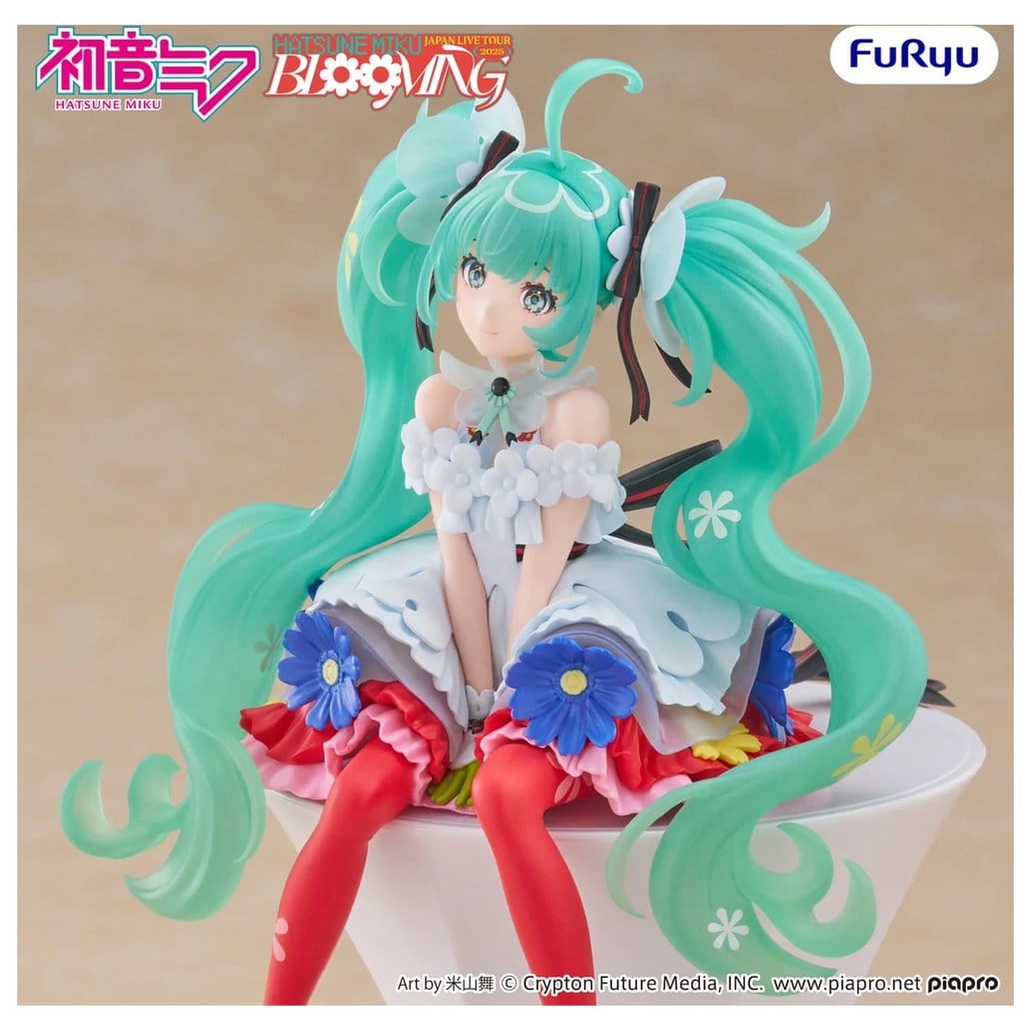Hatsune Miku Noodle Stopper PVC kip Hatsune Miku Japan Live Tour 2025 Blooming 14 cm fotografija izdelka
