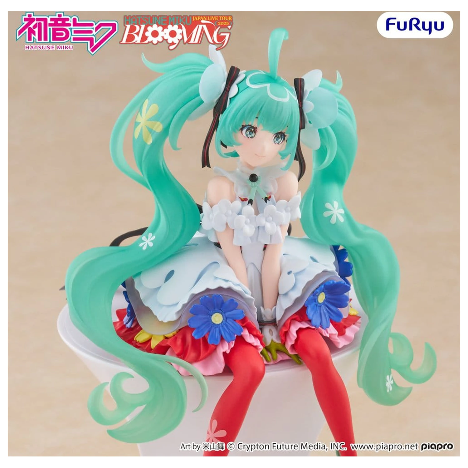 Hatsune Miku Noodle Stopper PVC kip Hatsune Miku Japan Live Tour 2025 Blooming 14 cm fotografija izdelka