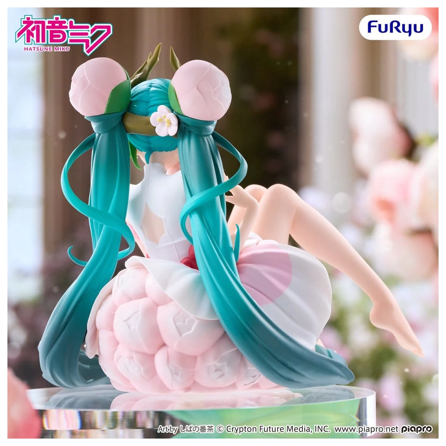 Hatsune Miku zamašek za rezance PVC figura cvetlična vila bela sliva 13 cm fotografija izdelka
