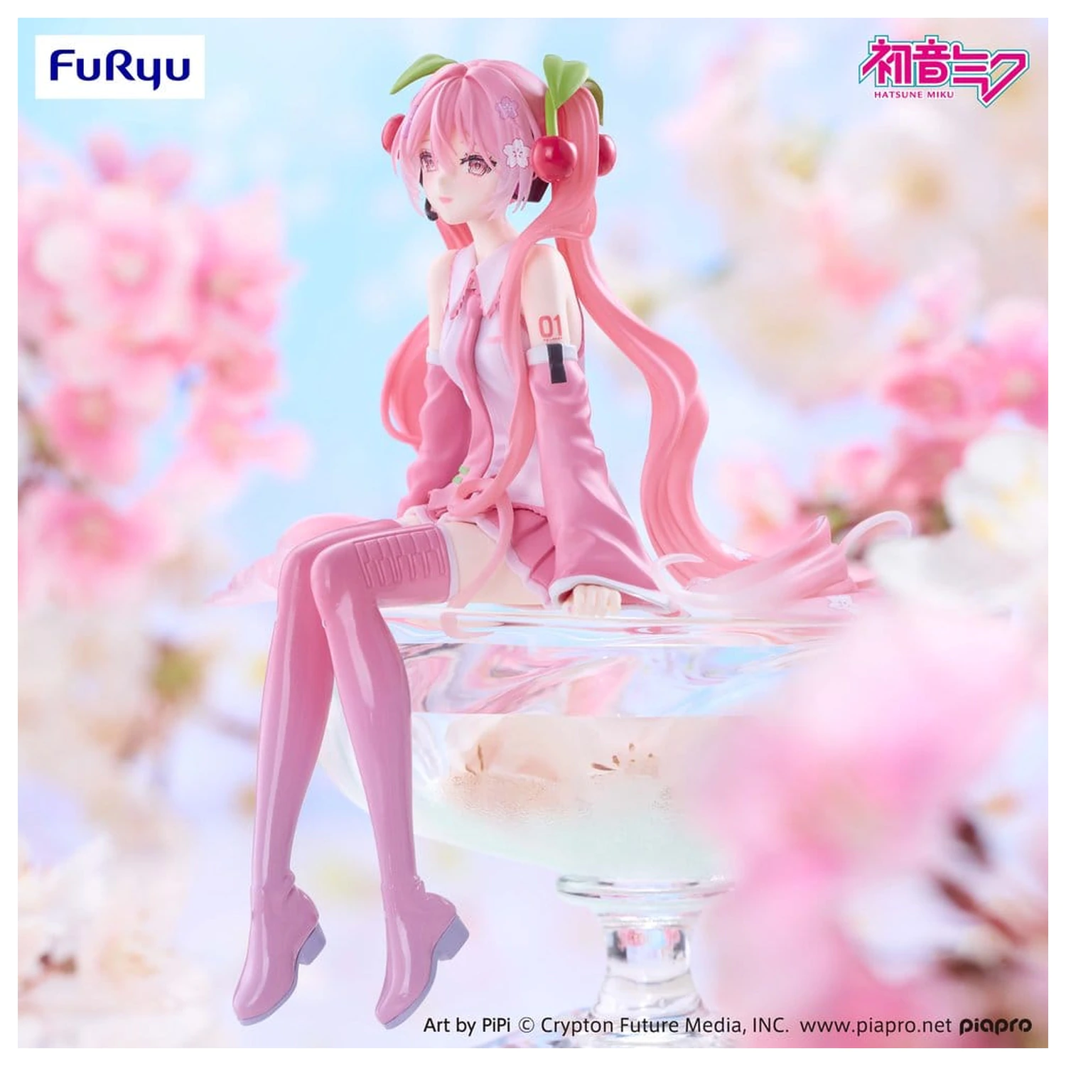 Hatsune Miku Noodle Stopper PVC figura Sakura Miku 2026 Smile Ver. 14 cm fotografija izdelka