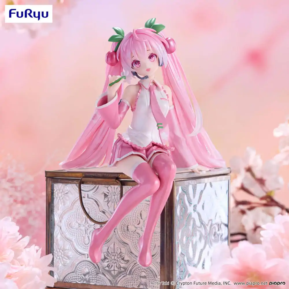 Hatsune Miku držalo za rezance PVC figura Sakura Miku 2024 Pearl Color Ver. 15 cm fotografija izdelka