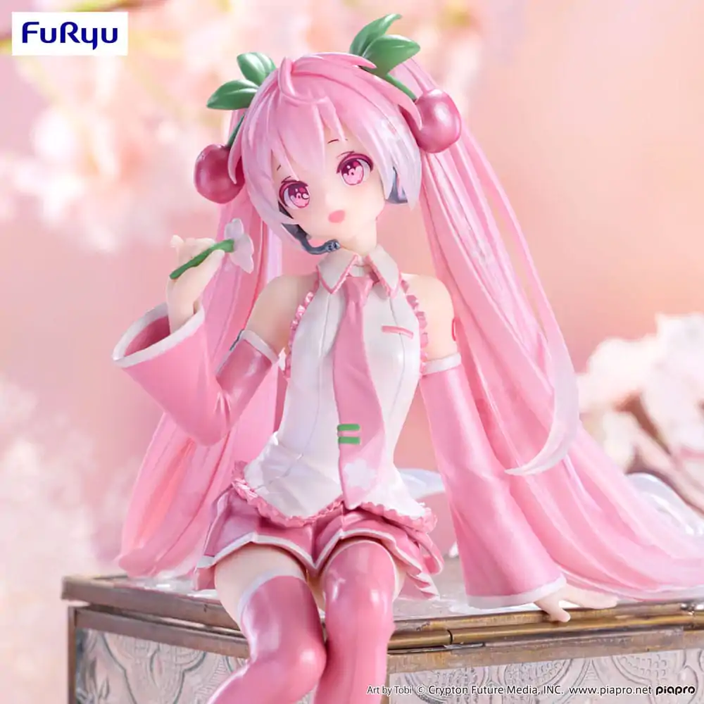 Hatsune Miku držalo za rezance PVC figura Sakura Miku 2024 Pearl Color Ver. 15 cm fotografija izdelka