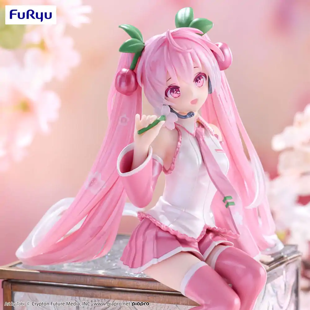 Hatsune Miku držalo za rezance PVC figura Sakura Miku 2024 Pearl Color Ver. 15 cm fotografija izdelka