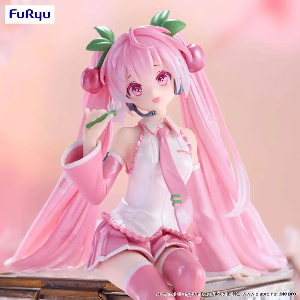 Hatsune Miku držalo za rezance PVC figura Sakura Miku 2024 Pearl Color Ver. 15 cm fotografija izdelka