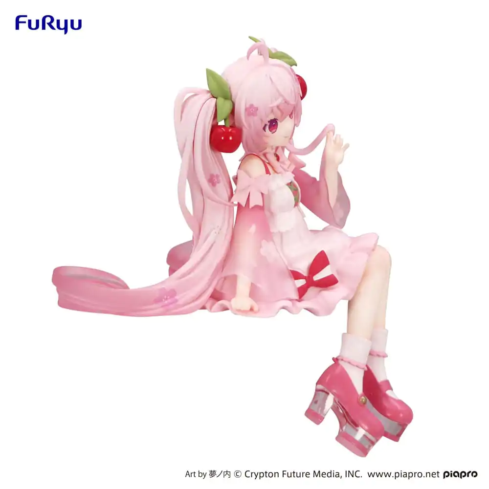 Hatsune Miku Držalo za testenine PVC Figura Sakura Miku 2025 14 cm fotografija izdelka