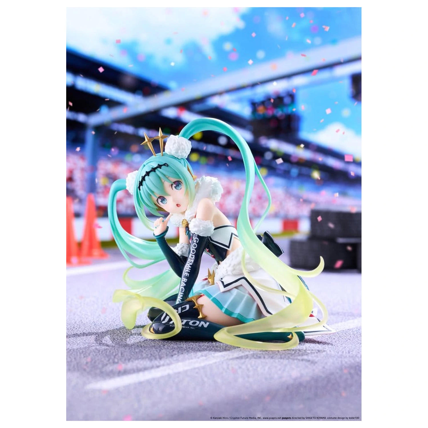 Hatsune Miku Taito Kuji PVC Figura Racing Miku 2018 Ver. Round 8 13 cm fotografija izdelka