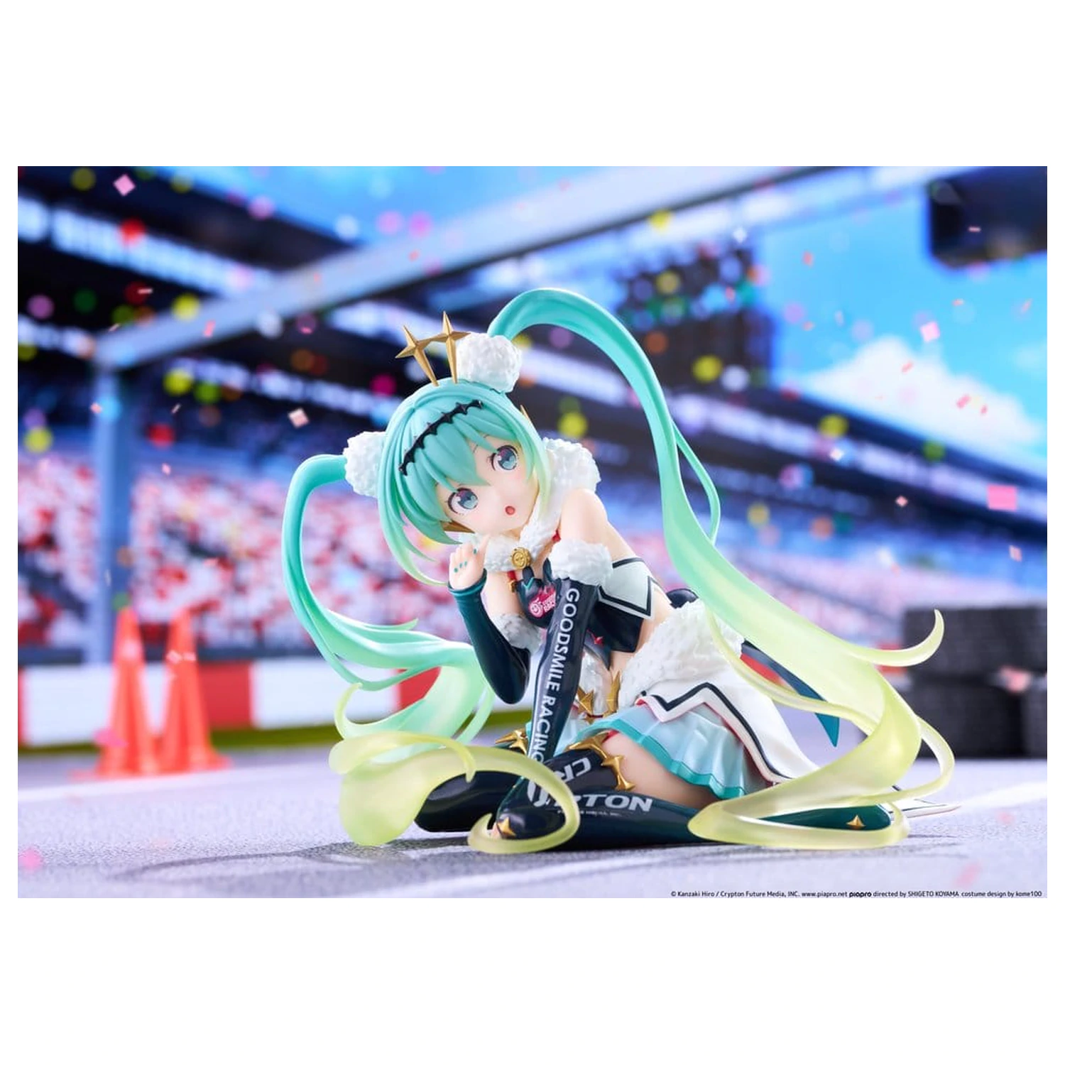 Hatsune Miku Taito Kuji PVC Figura Racing Miku 2018 Ver. Round 8 13 cm fotografija izdelka