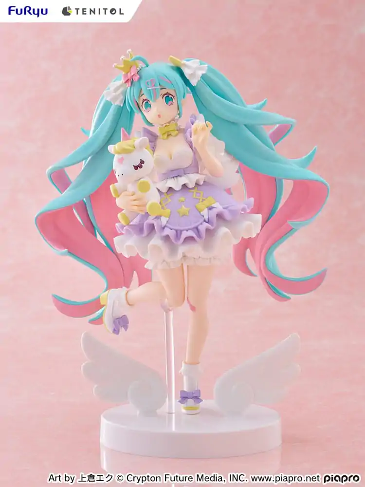 Hatsune Miku Tenitol PVC Kip Hatsune Miku Yumekawa Princess Lavender Ver. 21 cm fotografija izdelka