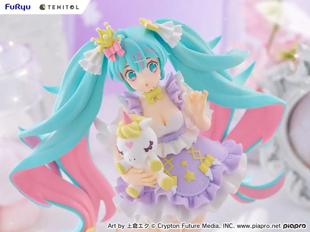 Hatsune Miku Tenitol PVC Kip Hatsune Miku Yumekawa Princess Lavender Ver. 21 cm fotografija izdelka