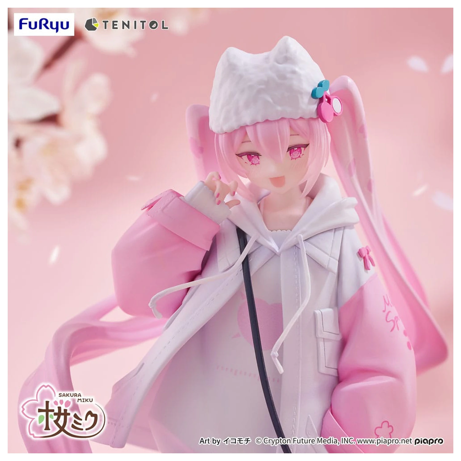 Hatsune Miku Tenitol PVC kip Sakura Miku Cool style [petit] 19 cm fotografija izdelka