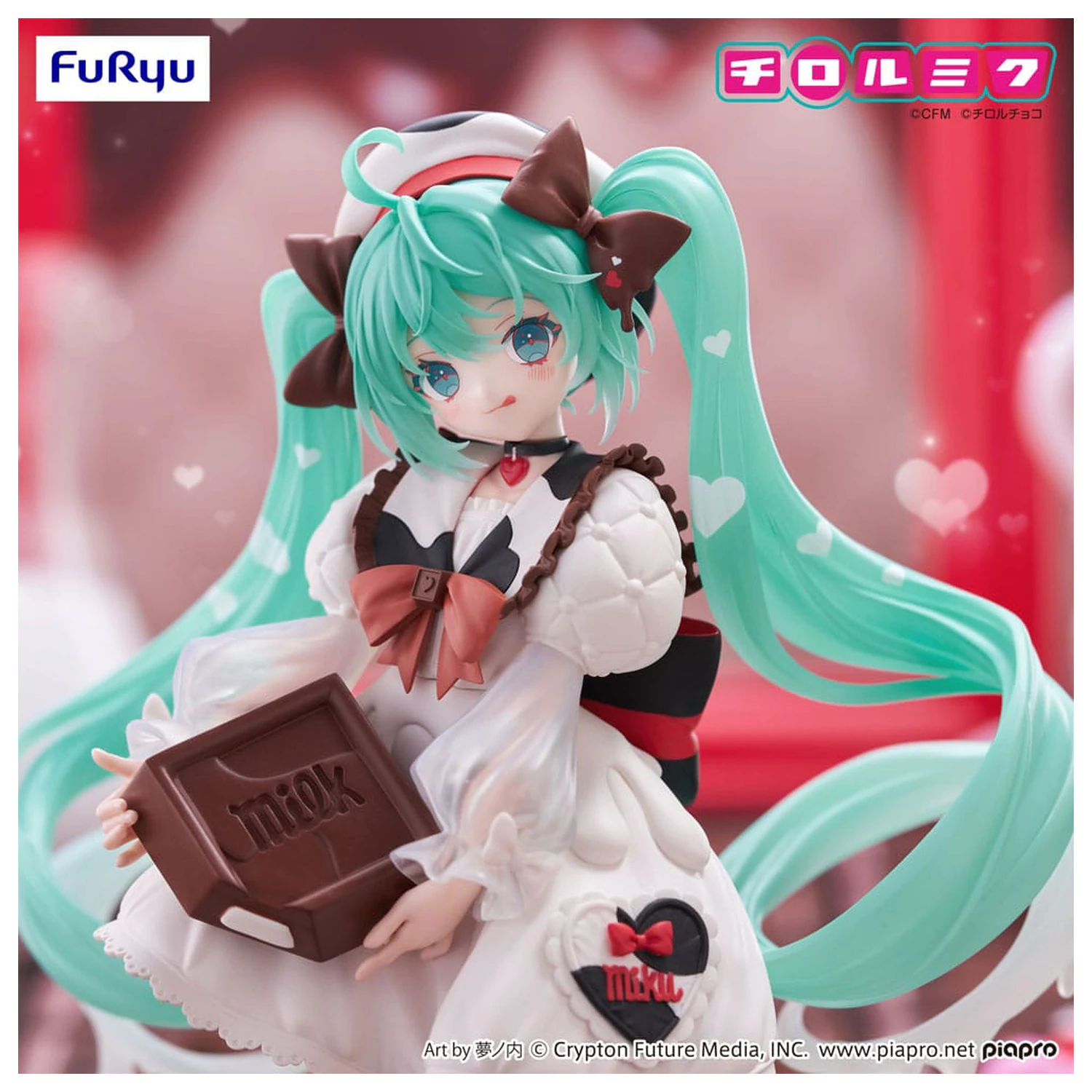 Hatsune Miku x Tirol Choco Trio-Try-iT PVC kip Hatsune Miku Milk Ver. 18 cm fotografija izdelka