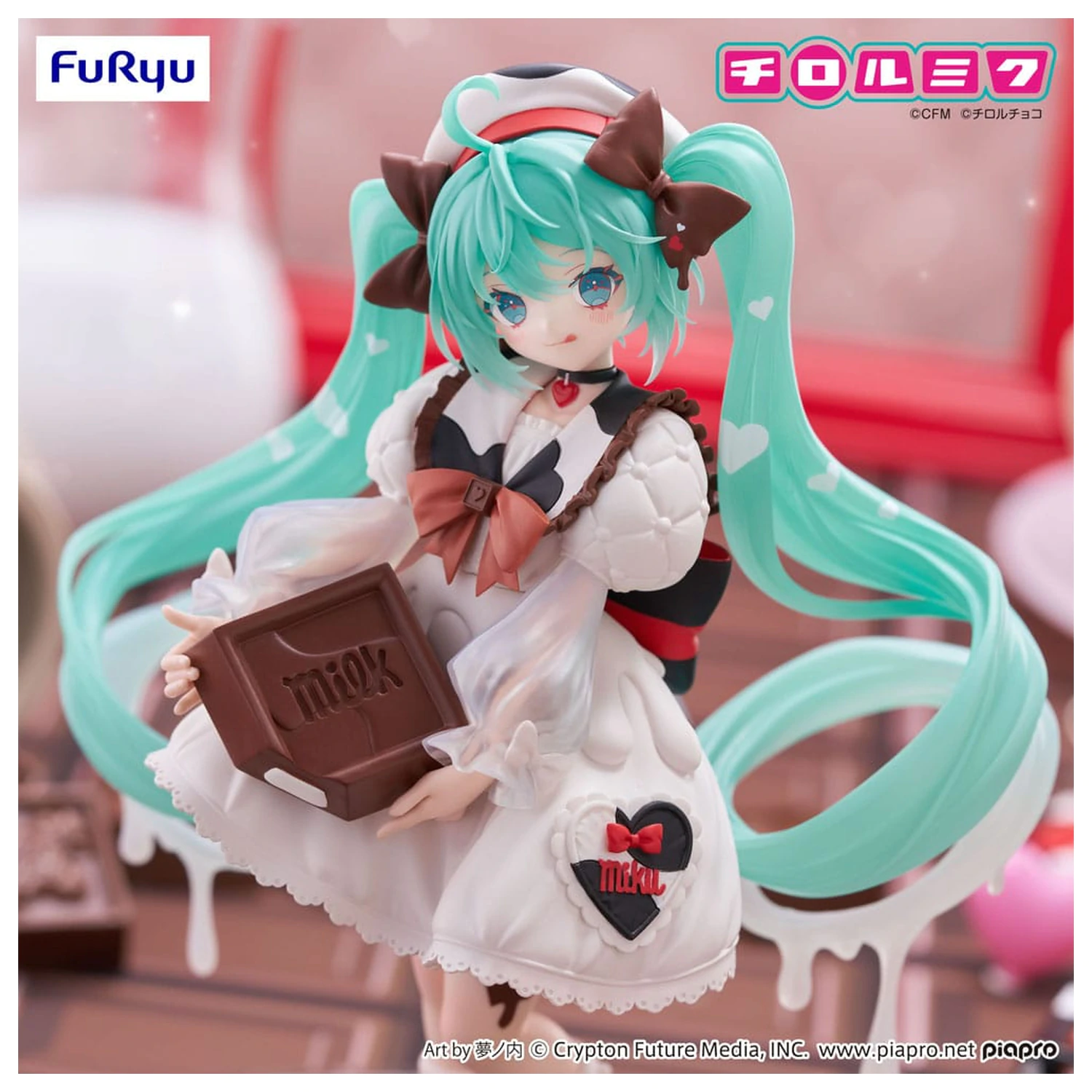 Hatsune Miku x Tirol Choco Trio-Try-iT PVC kip Hatsune Miku Milk Ver. 18 cm fotografija izdelka