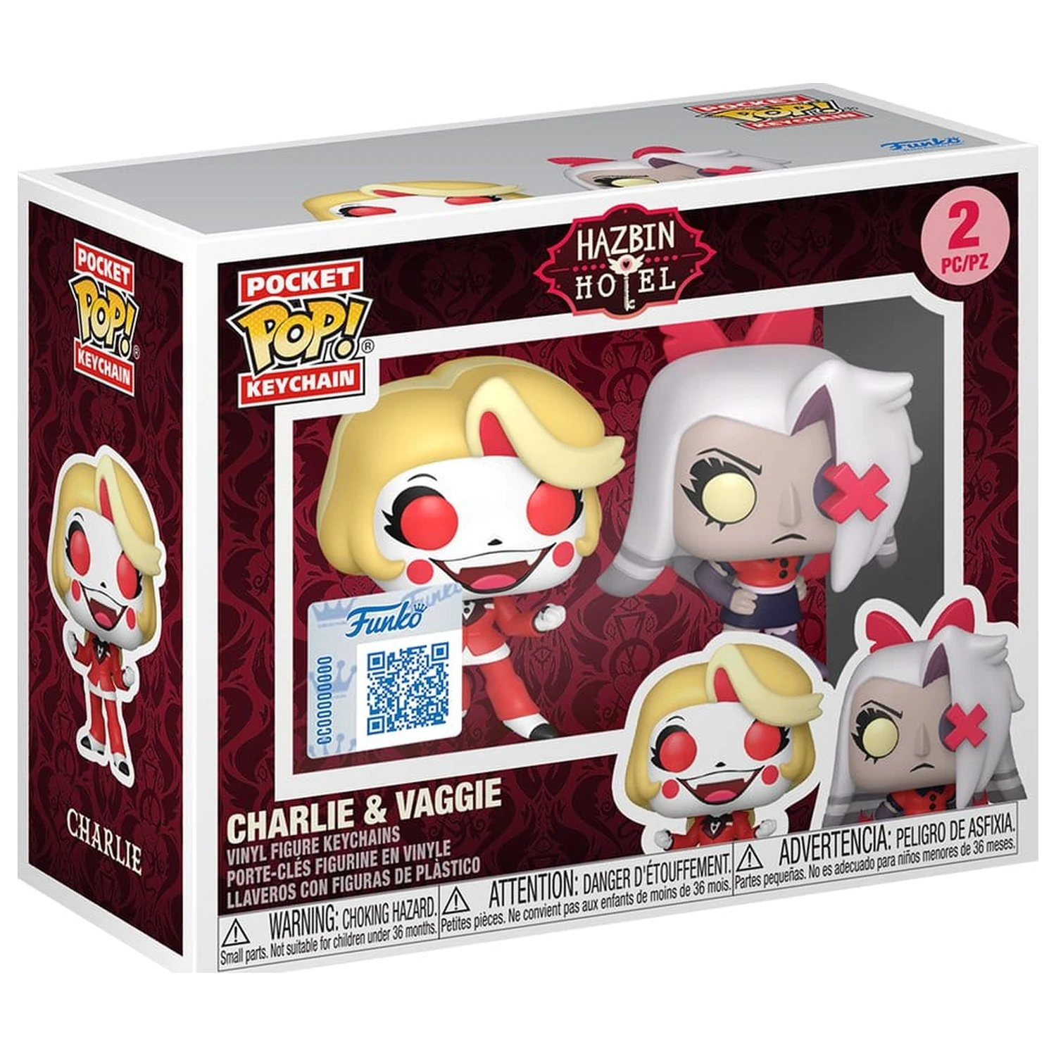 Hazbin Hotel Funko POP! vinilni obesek za ključe, dvojno pakiranje Charlie & Vaggie 4 cm fotografija izdelka