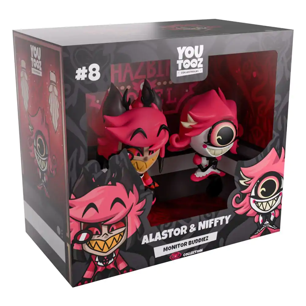 Hazbin Hotel Vinyl Figures Alastor & Niffty Monitor Buddiez Vinilne Figure fotografija izdelka