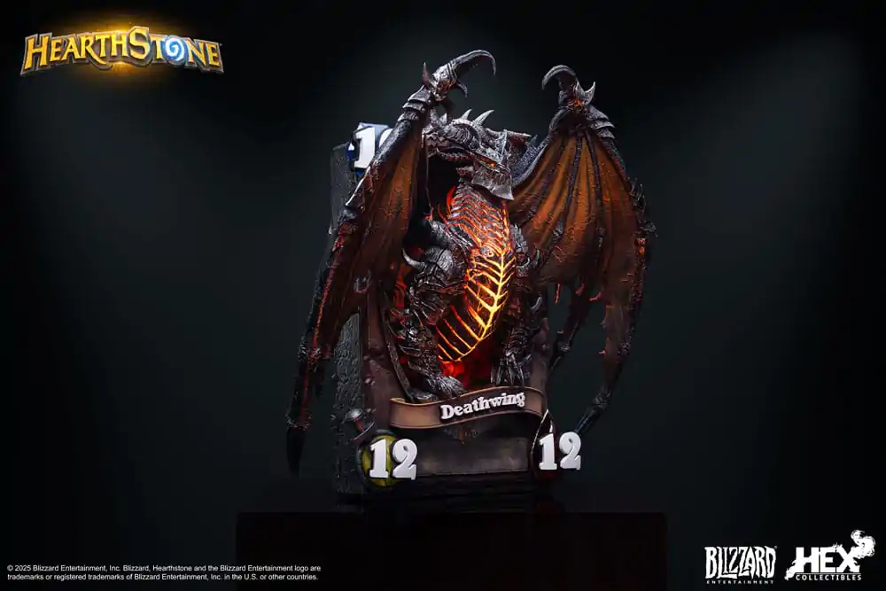 Hearthstone 3D Umetniški okvir Kip Deathwing 34 cm fotografija izdelka