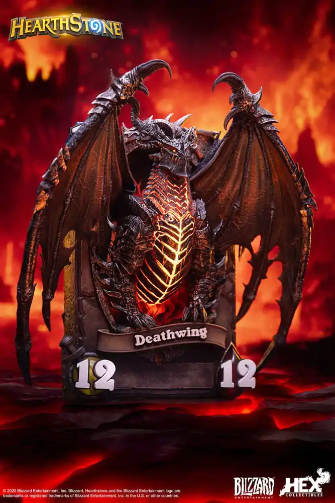 Hearthstone 3D Umetniški okvir Kip Deathwing 34 cm fotografija izdelka