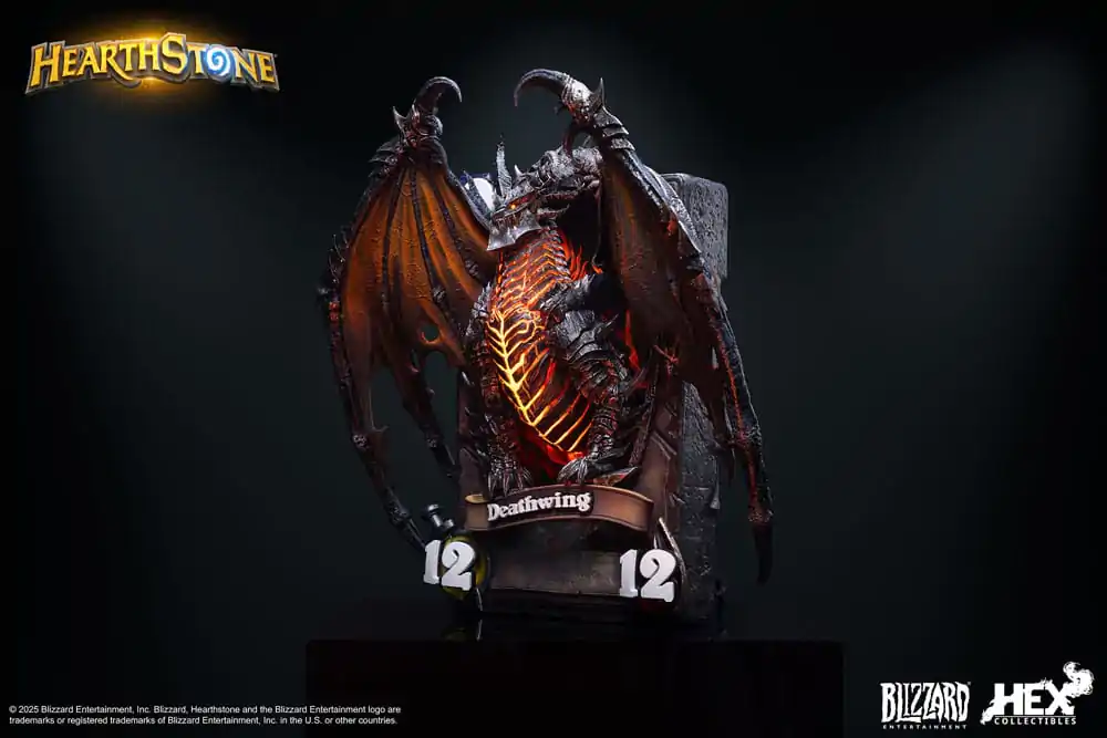 Hearthstone 3D Umetniški okvir Kip Deathwing 34 cm fotografija izdelka
