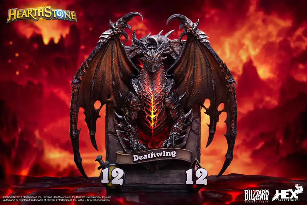 Hearthstone 3D Umetniški okvir Kip Deathwing 34 cm fotografija izdelka