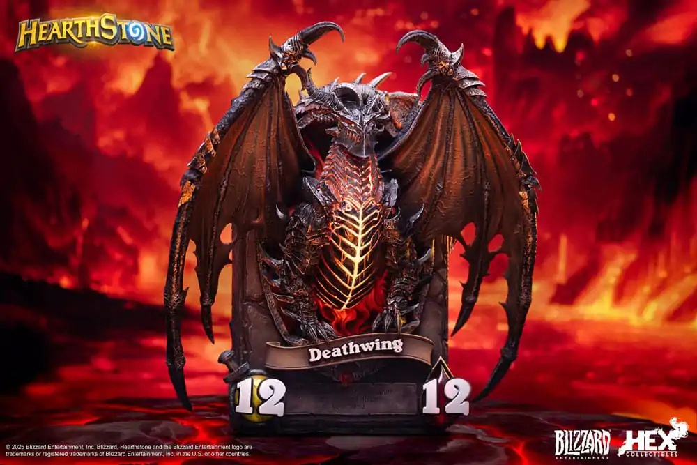 Hearthstone 3D Umetniški okvir Kip Deathwing 34 cm fotografija izdelka